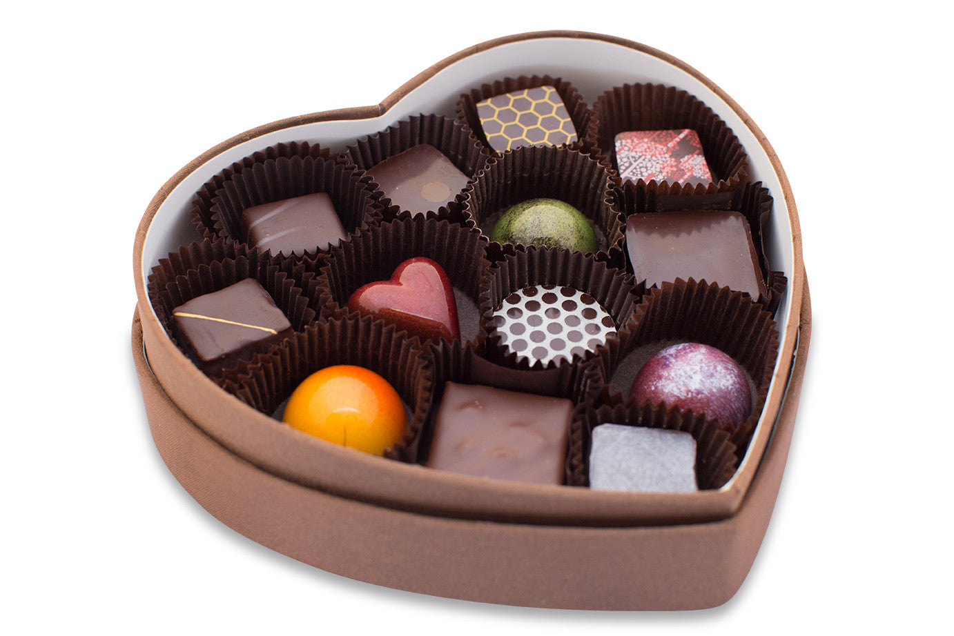 Chocolate Heart Box 13 Pc Pick Me Up Chocolate 