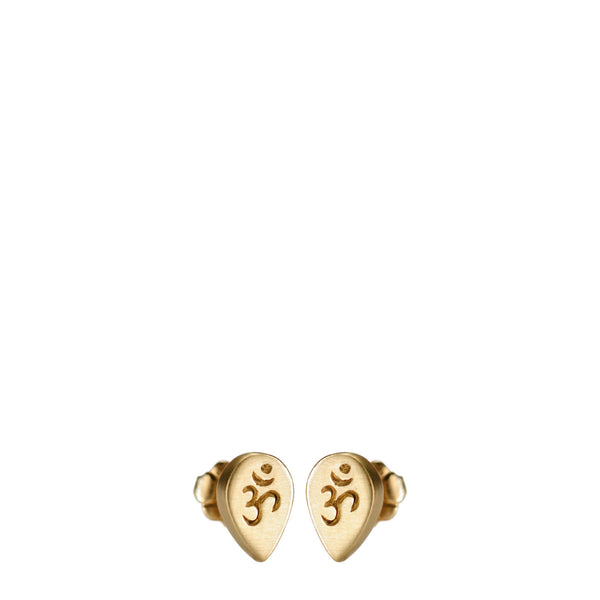 Me\u0026Ro 10K Gold Teardrop Om Stud Earrings | www.innoveering.net