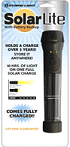 Solar charged LED flashlight