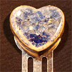 Recycled Glass Pottery Heart Bookmark