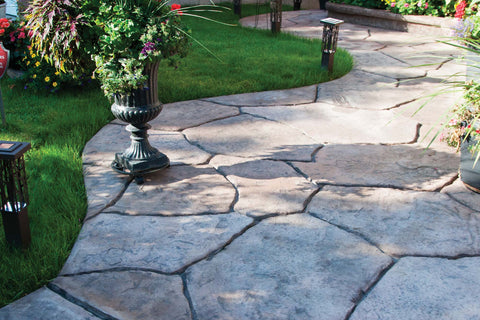 Stamped concrete_cut stone