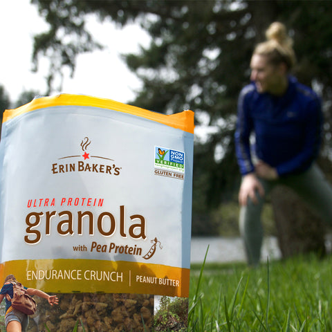 outdoor workout with Endurance Crunch Granola