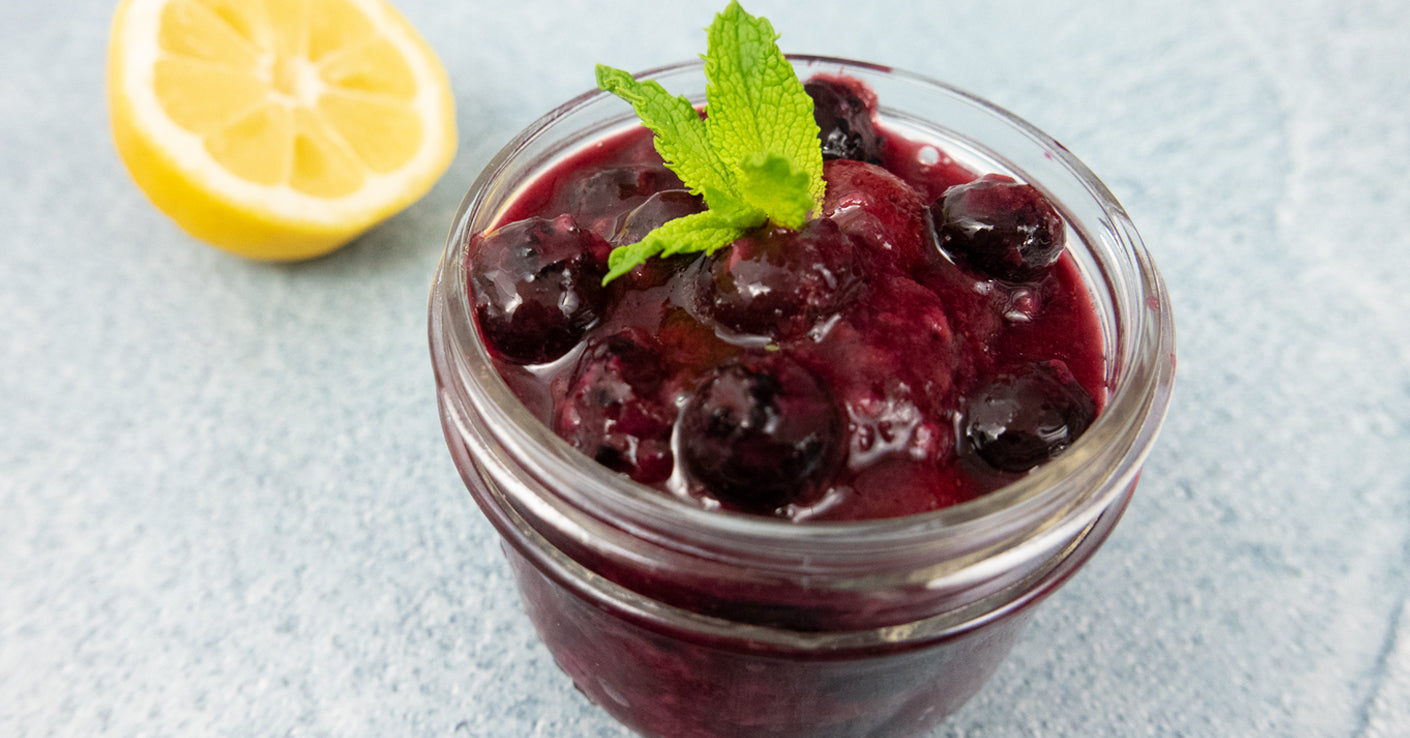 berry compote in a jar