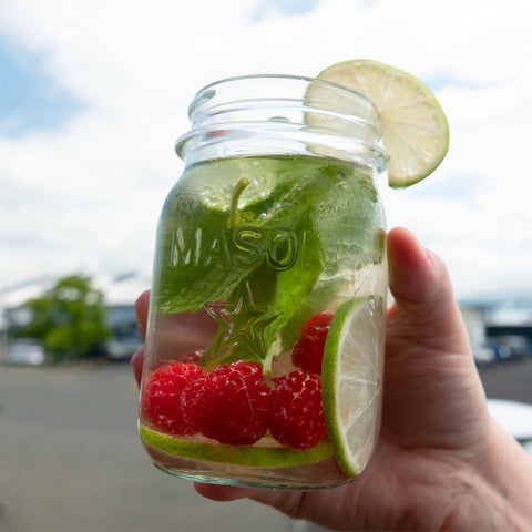 raspberry lime mint water