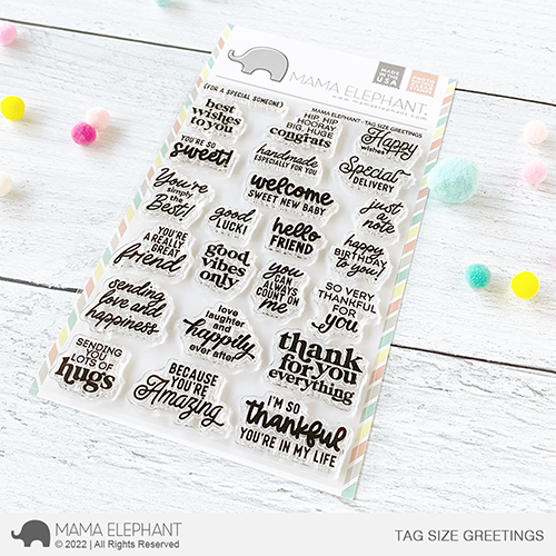 MAMA ELEPHANT: Tag Size Greetings | Stamp – Doodlebugs