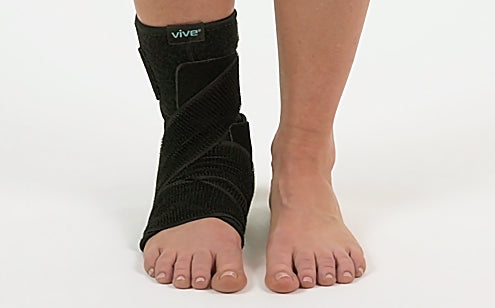 Right leg with ankle brace support