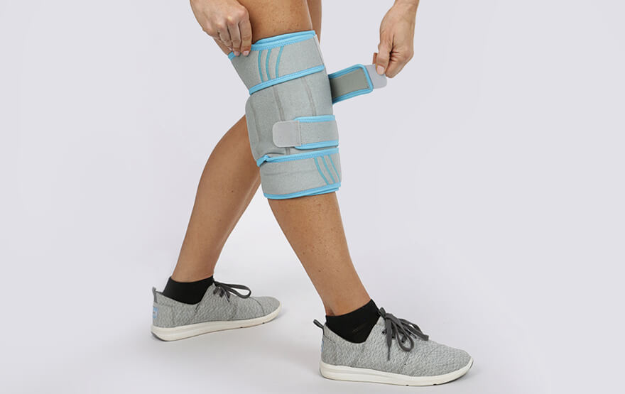 Fastening knee brace