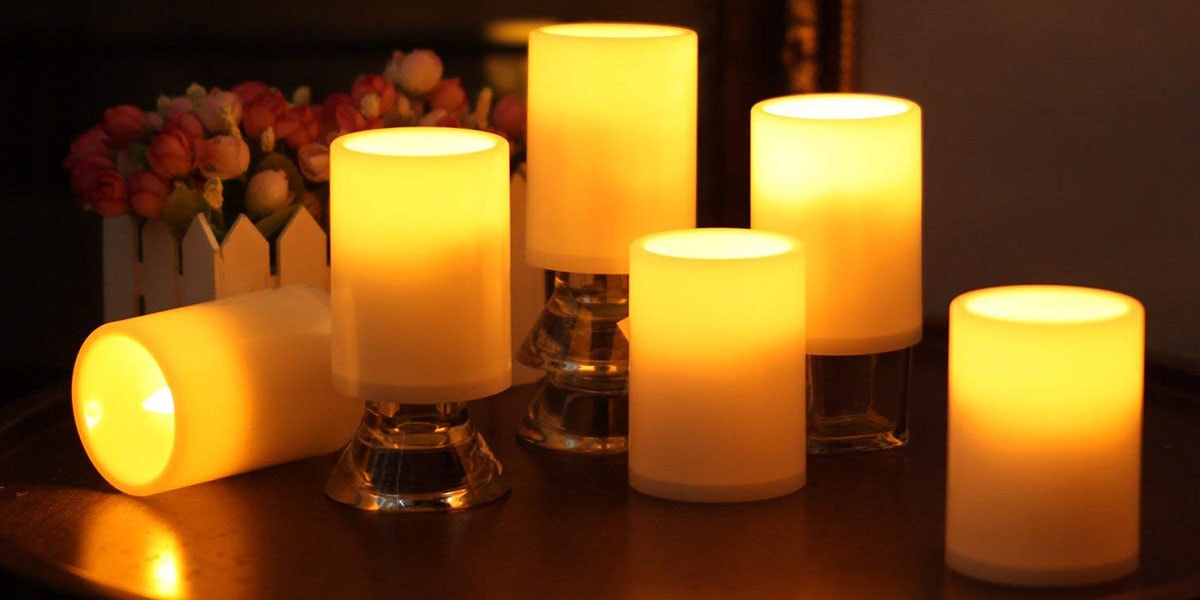 GiveU Flameless Plastic Led Candle with Timer
