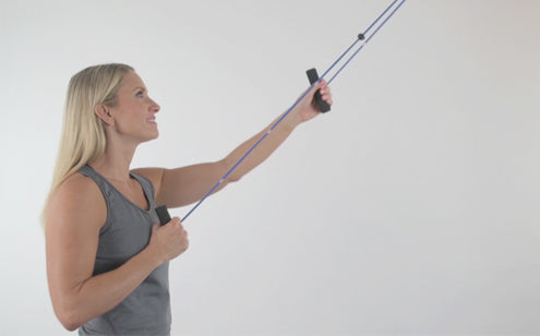 Woman doing pulley exercise