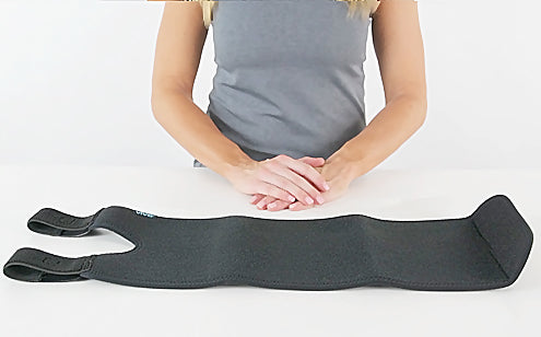 Thigh support placed on a table