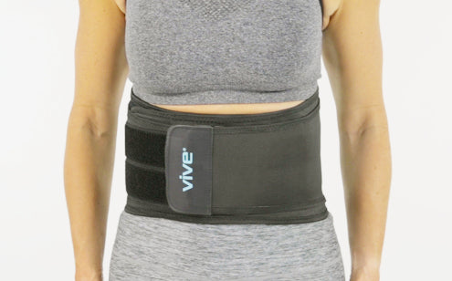 Using back brace to support injuries
