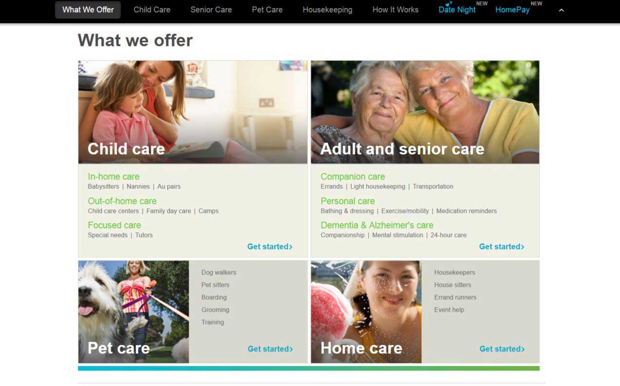 care.com services offered