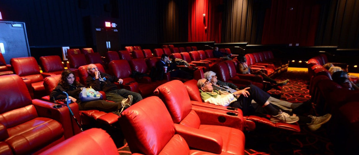 people watching in a theater
