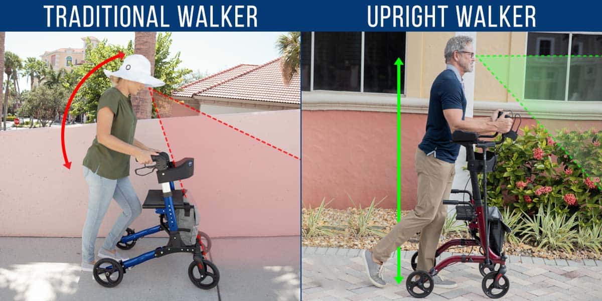 upright walker vs. rollator