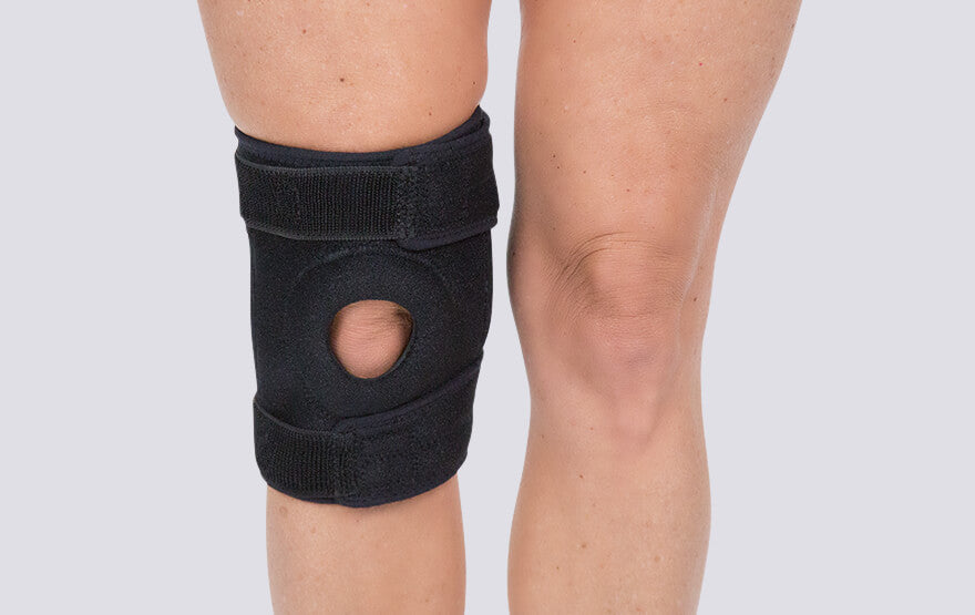 wearing knee brace