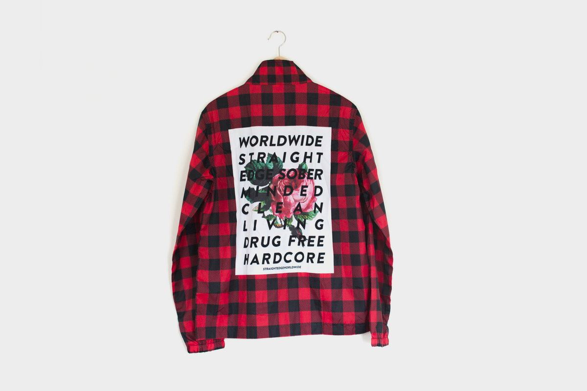 flannel coach jacket