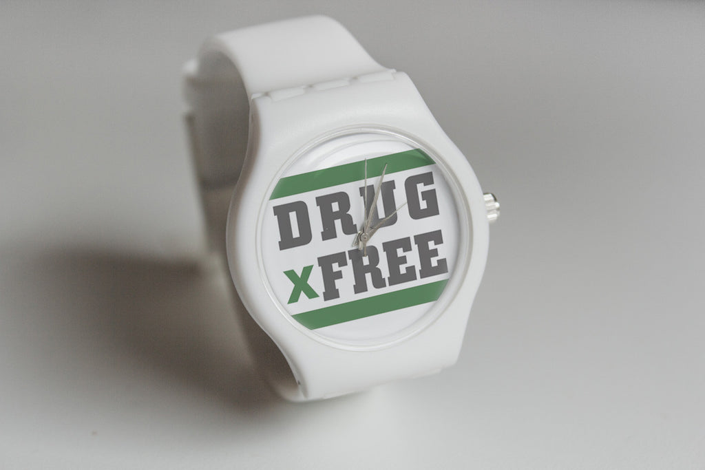 White drug free watch