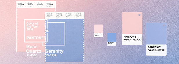 Pantone 2016 trend rose quartz & serenity blue