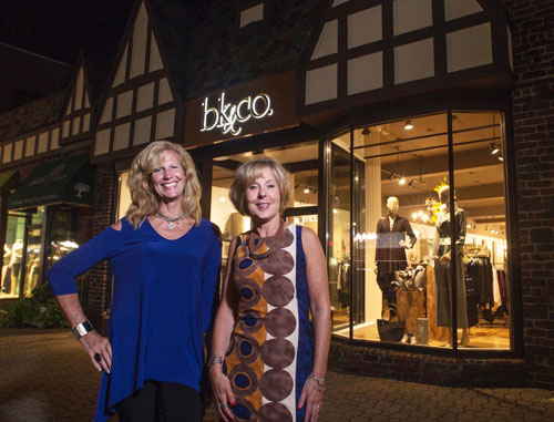 Barbara Karsky and Karen Herbert in front of BK & Co.