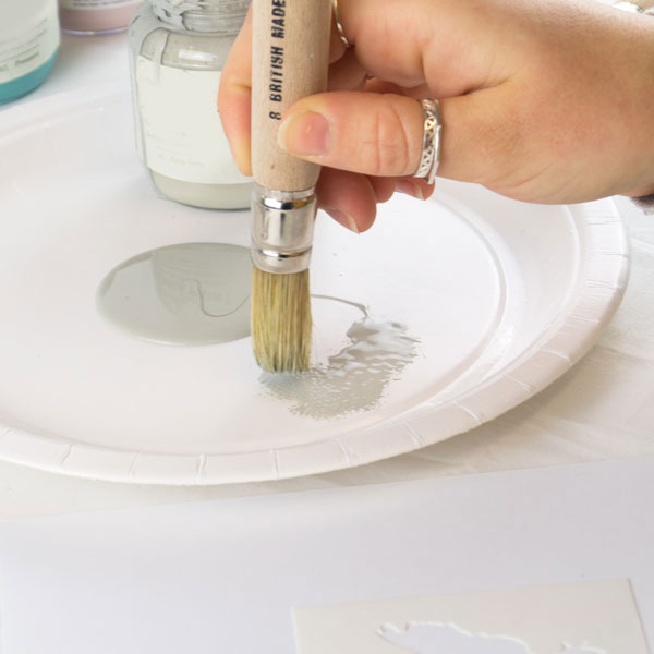 remove some of the paint from the stencil brush before you begin painting the stencil. Basic techniques and tips for great stenciling from The Stencil Studio Ltd