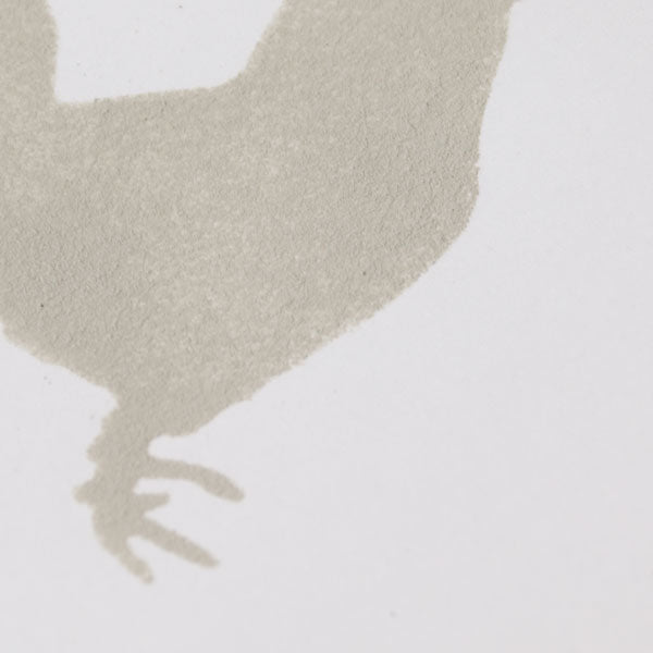 The finished results - stenciling tutorial from The Stencil Studio - close up of a stencilled chicken