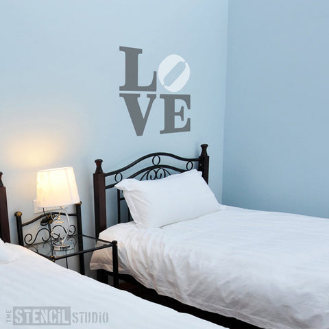 Banksy LOVE Graffiti Wall Stencil from The Stencil Studio - Stencil Size XL