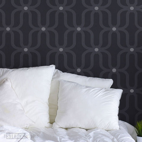 Moroccan Stencil designs from The Stencil Studio - Extra Large Wall Stencils for allover wallpaper effect