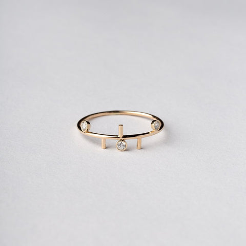 Unique diamond engagement ring