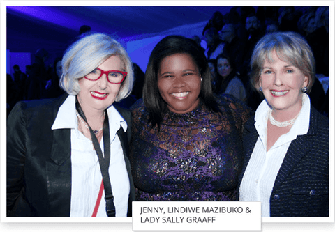 Jenny Le Roux of Habits, Lindiwe Mazibuko & Lady Sally Graaff