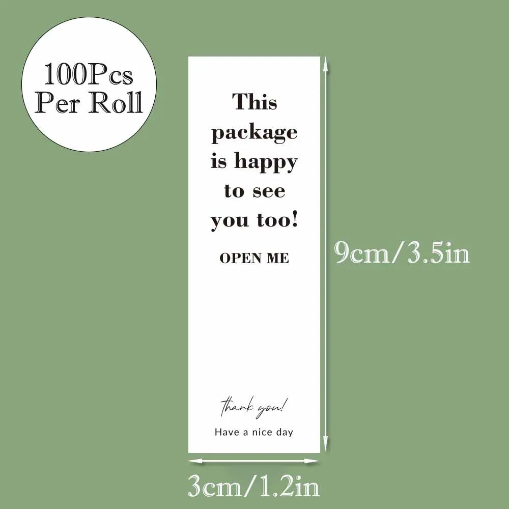100pcs Thank You Stickers Roll for Small Business Packaging