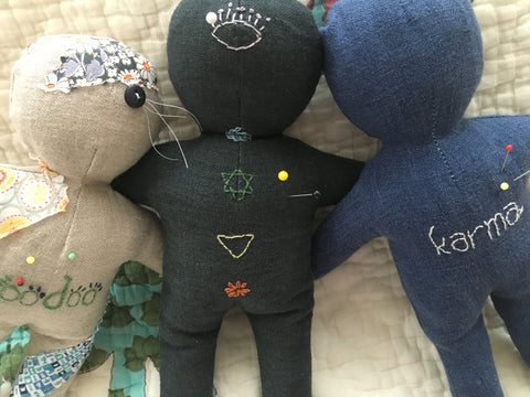 Bolt & Spool's voodoo, chakra and karma dolls