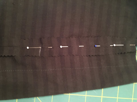 Stitching the inverted box pleat on the Study Hall Skirt