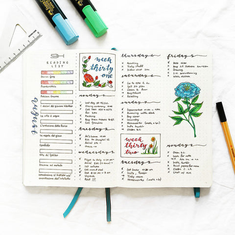 bullet journal pic from Martha Stewart