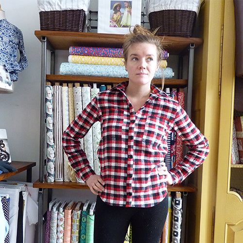 flannel grainline archer button up shirt