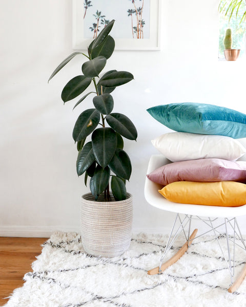 Aqua Velvet Pillow