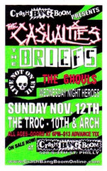 casualties, the briefs, the ghouls, live not on evil, crash bang boom presents