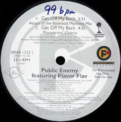 Public Enemy Featuring Flavor Flav - Get Off My Back 12" Perspective Records 28968 1723 1