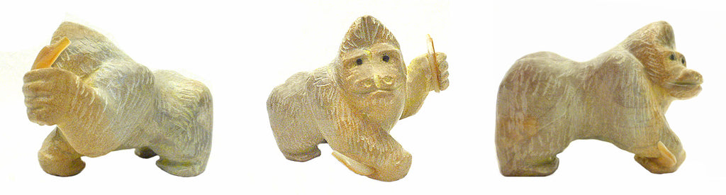 Zuni Rock (travertine) Gorilla by Fred Leekya