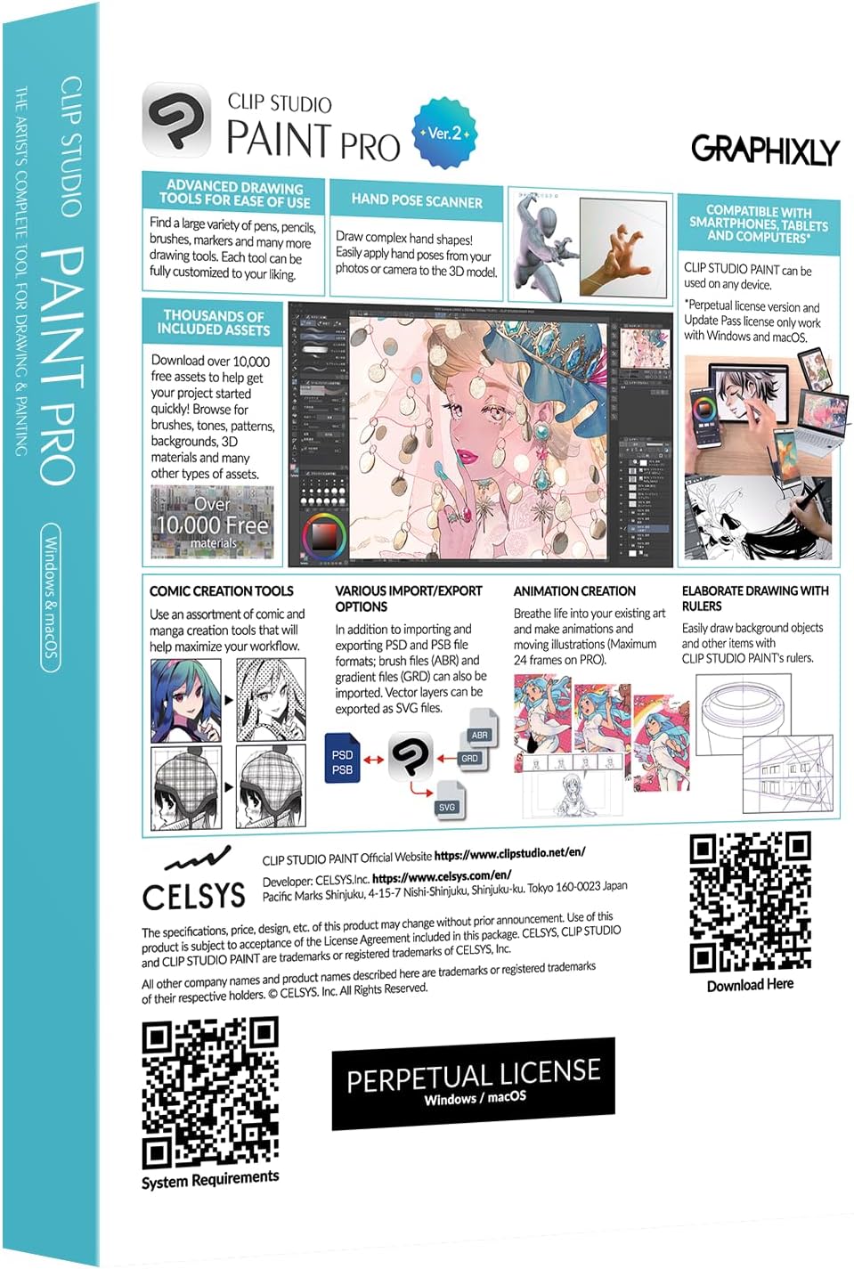 Clip Studio Paint Pro - Version 2 Perpetual License