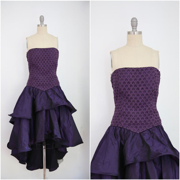 lavender taffeta dress