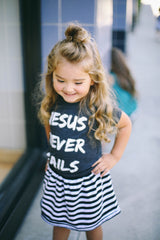 "Jesus Never Fails" Littles Tee