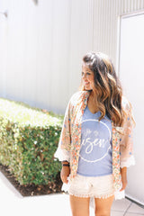 "He Is Risen" Women's Slouchy V-Neck Tee