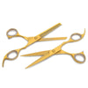 haircut scissors in golden color opened