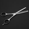 hair thinning scissor with removable fingers rest black finger rings inside