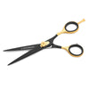 black and rose gold fine quality scissors opened