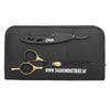 hair shears set with razor and leather pouch
