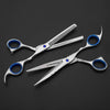 Refined silver scissors and thinner, epitomizing precision and sophistication for professional use