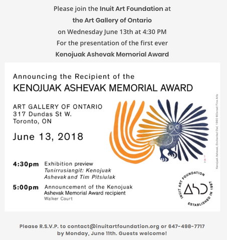 Kenojuak Ashevak Memorial Award Recognition