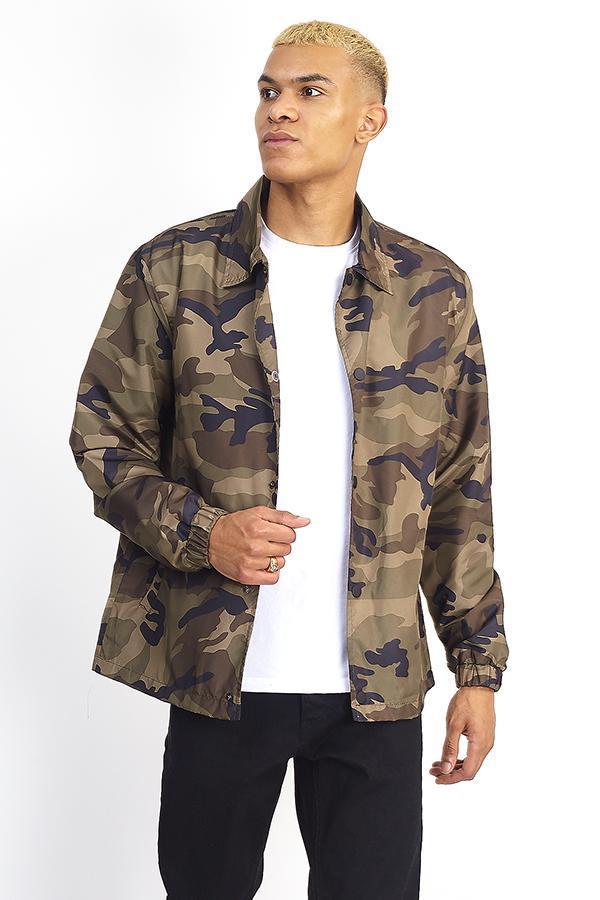 coach camo bomber jacket