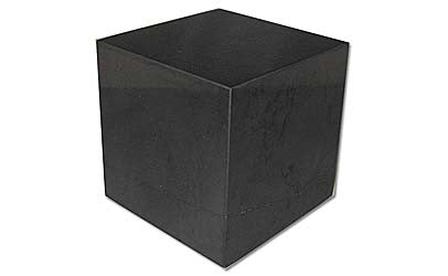 Shungite Fully Polished Large Cube 